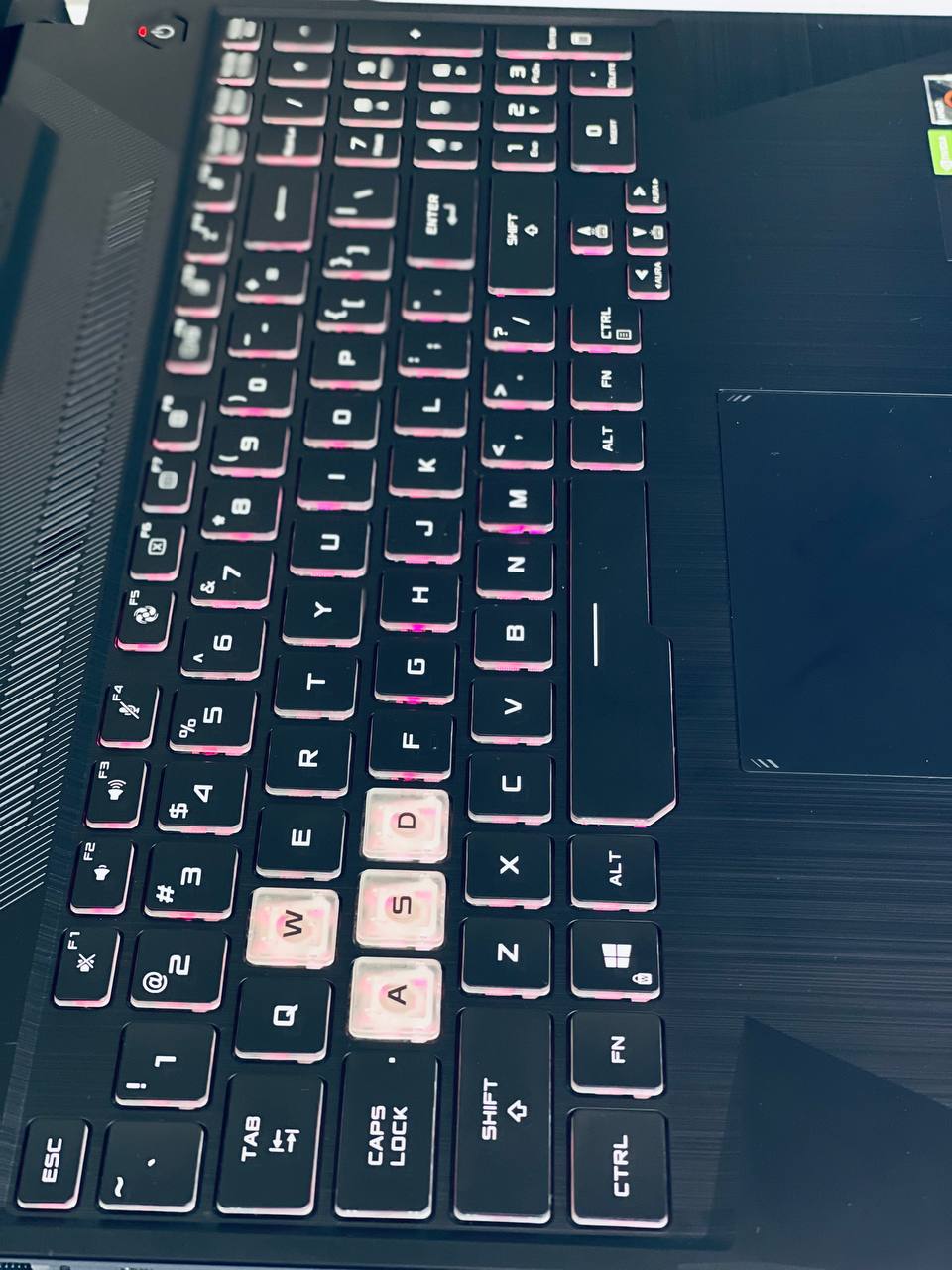 Asus tuf gaming,keybord view